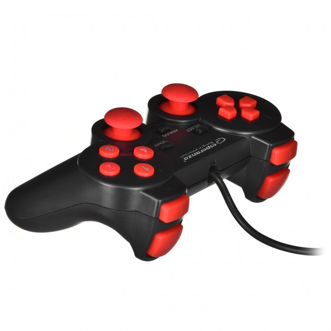 Esperanza EGG102R Gaming Controller Black, Red USB 2.0 Gamepad Analogue / Digital PC