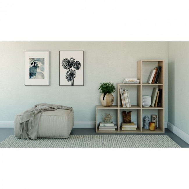 Topeshop STEP SONOMA 3X3 living room bookcase