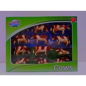 Cows 12pcs brown and white 571968 81000