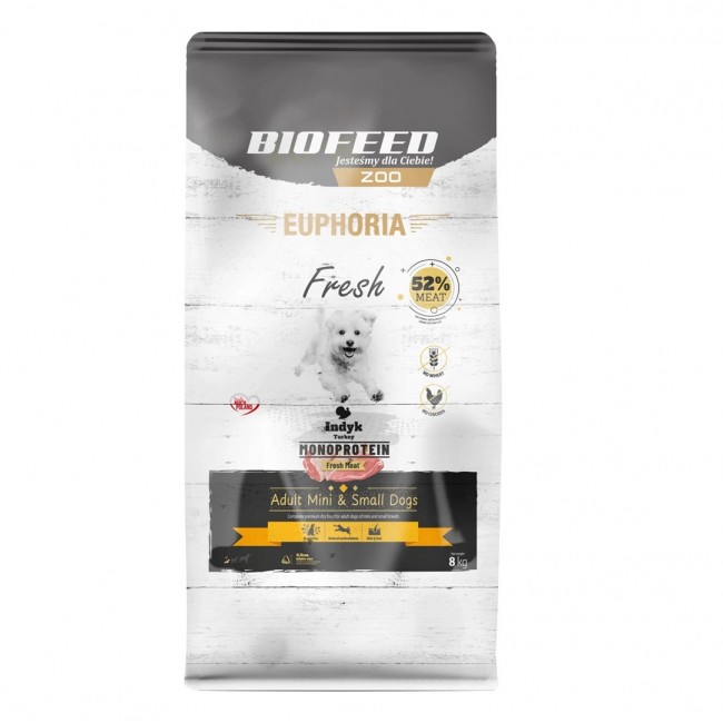 BIOFEED Euphoria Fresh Adult Mini & Small Monoprotein Turkey - dry dog food - 8kg