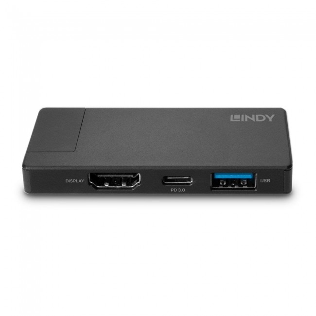 Lindy DST-Micro, USB-C Laptop Micro Docking Station with 4K Support and 100W Pass-Through Charging