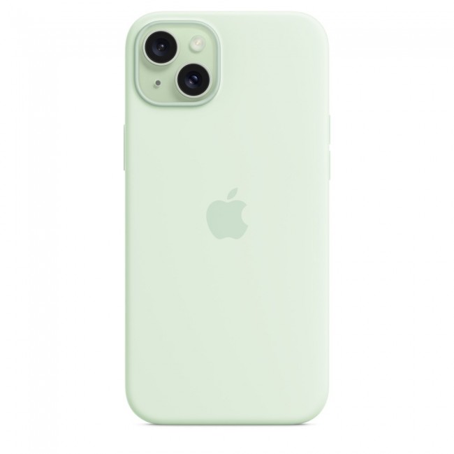 Silicone Apple case for iPhone 15 Plus Mint