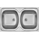 2-bowl steel sink - overlay 2-bowl steel sink - overlay