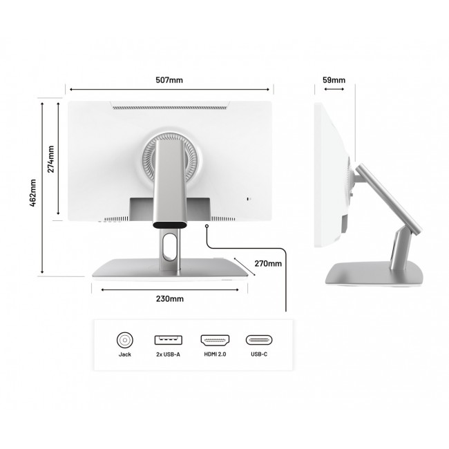 JAPANNEXT JN-IPS2152FHDR-C65W-FLD-T computer monitor 54.6 cm (21.5