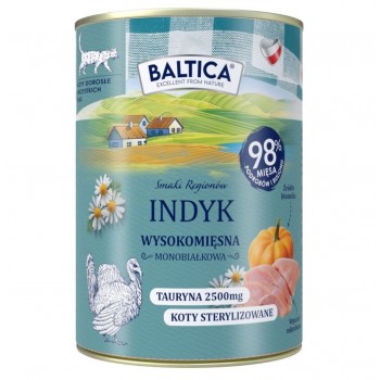 BALTICA Smaki region w Turkey Mono - wet cat food - 400g