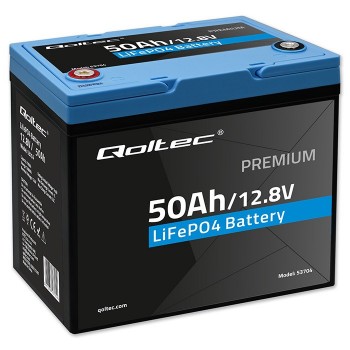 Qoltec LiFePO4 Lithium Iron Phosphate Battery | 12.8V | 50Ah | 640Wh| BMS