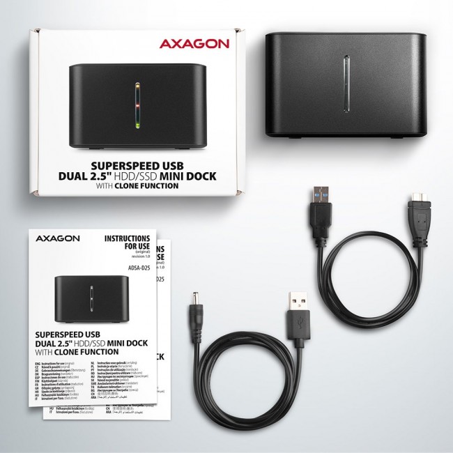 Axagon ADSA-D25 SuperSpeed USB DUAL 2.5