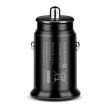 Car charger 1 X USB QC3.0 18W black + cable USB-C 1m