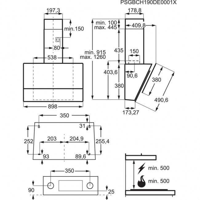 Electrolux LFV619K Wall-mounted Black 700 m /h