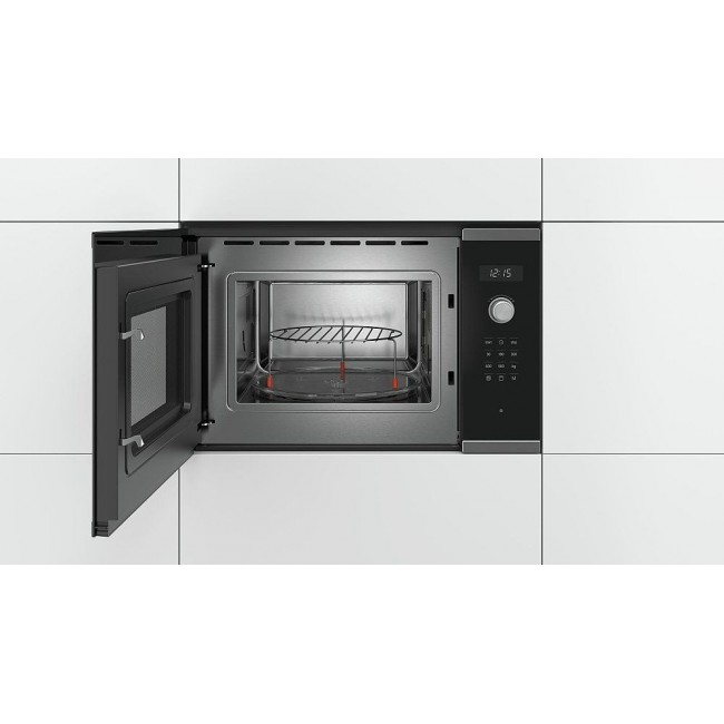Bosch Serie 6 BEL554MB0 microwave Built-in Combination microwave 25 L 900 W Black, Stainless steel