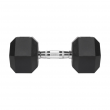 REBEL ACTIVE Rubber-coated cast iron dumbbells 2x15 kg
