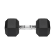 REBEL ACTIVE Rubber-coated cast iron dumbbells 2x15 kg