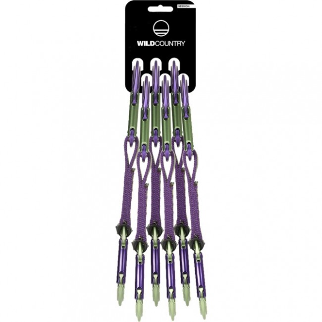 Wild Country 40-0000002003-5823-1 climbing carabiner Locking carabiner Green, Purple 6 pc(s)