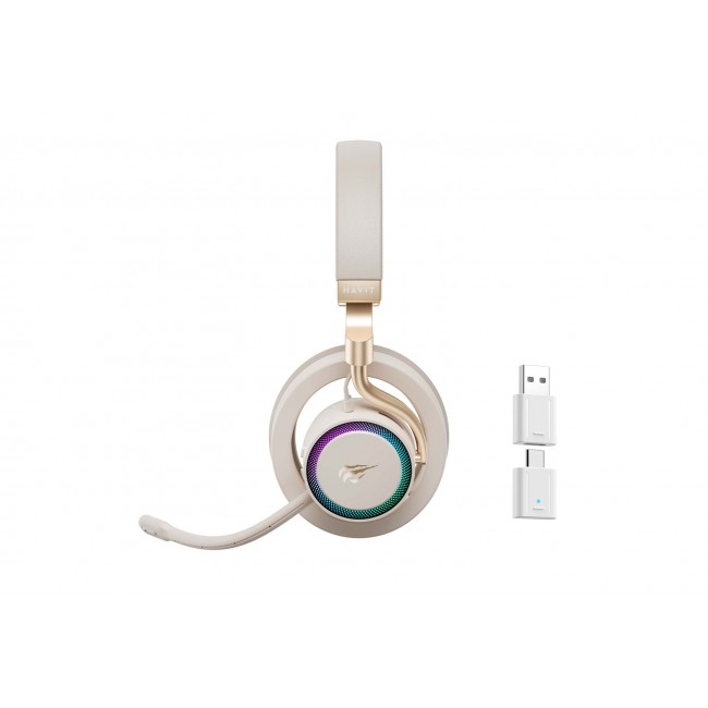Havit Fuxi-H8 - wireless gaming headphones (gold)