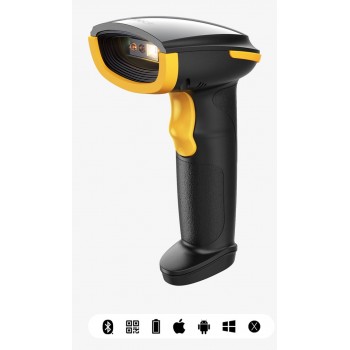 Inateck BCST-23 Handheld bar code reader 2D CMOS Black, Yellow