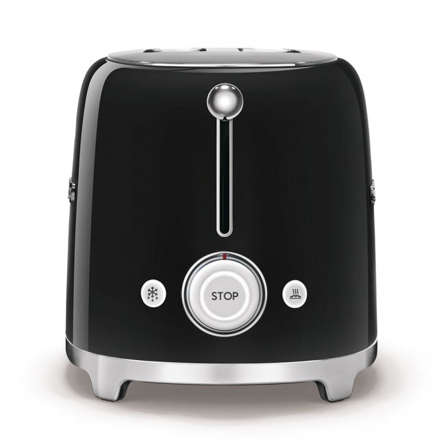 Smeg TSF02BLEU Toaster, 4 slice, black, metal body