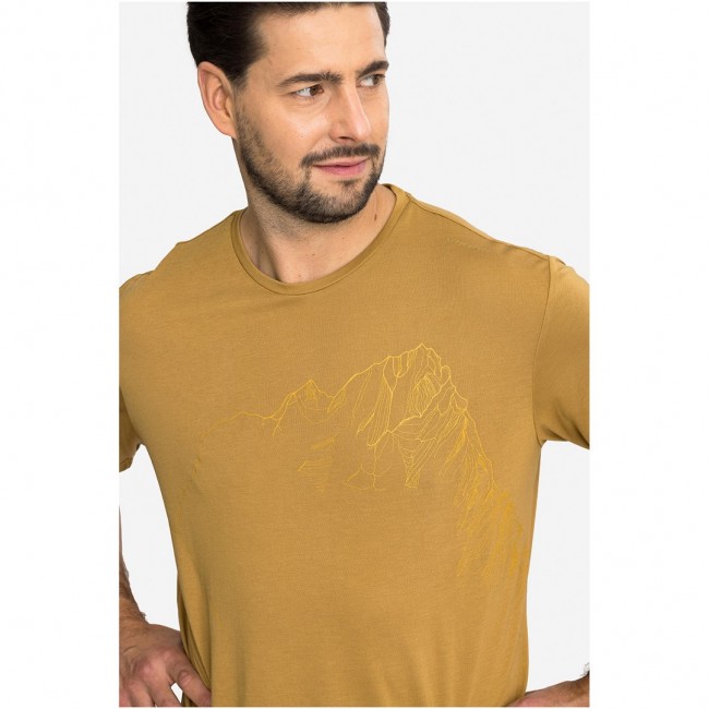 T-shirt męski VIKING Morain Bamboo Man jasno brązowy S