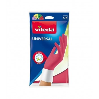 Vileda Ultramax Box flat mop with kitchen set | 1 pair of Universal gloves + 1 Actifibre Pro kitchen cloth