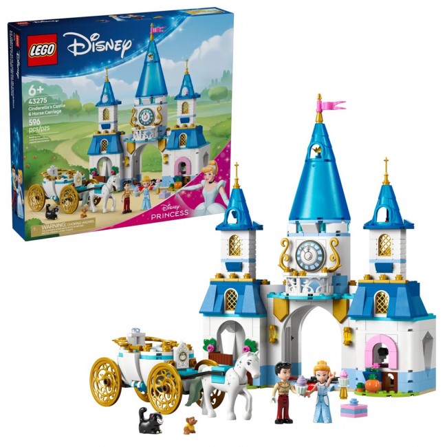 LEGO DISNEY PRINCESS 43275 Cinderella's Castle and Horse Carriage