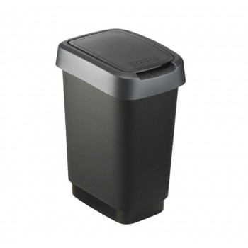 ROTHO Twist Silver - trash bin 10l
