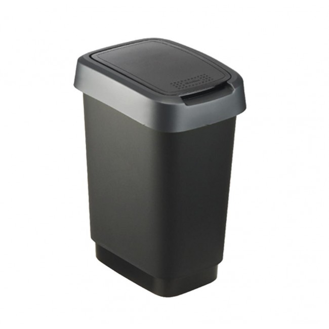 ROTHO Twist Silver - trash bin 10l