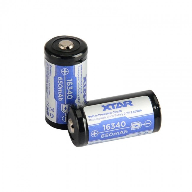 Battery 16340/R-CR123 3,7V Li-ion 650 mAh Battery 16340/R-CR123 3,7V Li-ion 650 mAh