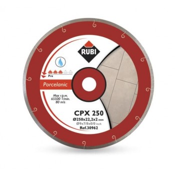 RUBI CPX DIAMOND BLADE 250 x 25,4mm PRO FOR PORCELAIN STONEWARE
