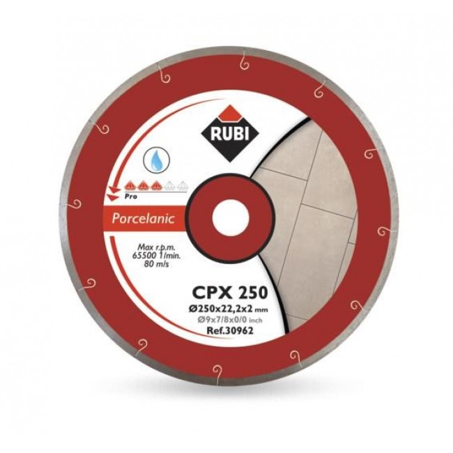 RUBI CPX DIAMOND BLADE 250 x 25,4mm PRO FOR PORCELAIN STONEWARE