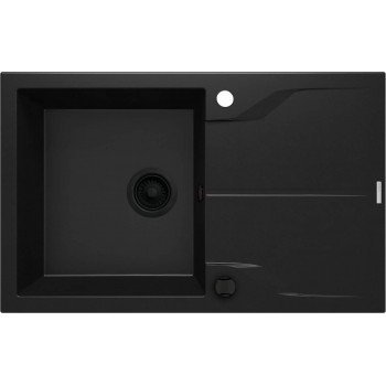 1-bowl granite sink with drainer - mounted flush with the worktop