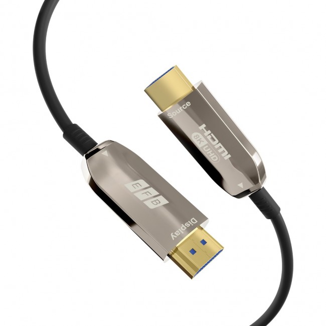 EFB Elektronik HDMI-21-00007 HDMI cable 20 m HDMI Type A (Standard) Black, Stainless steel