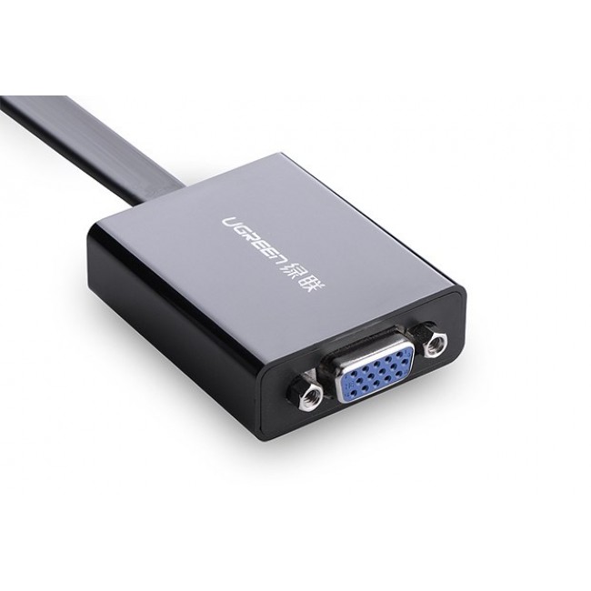 Ugreen 40248 video cable adapter 0.16 m VGA (D-Sub) HDMI + Micro-USB Black