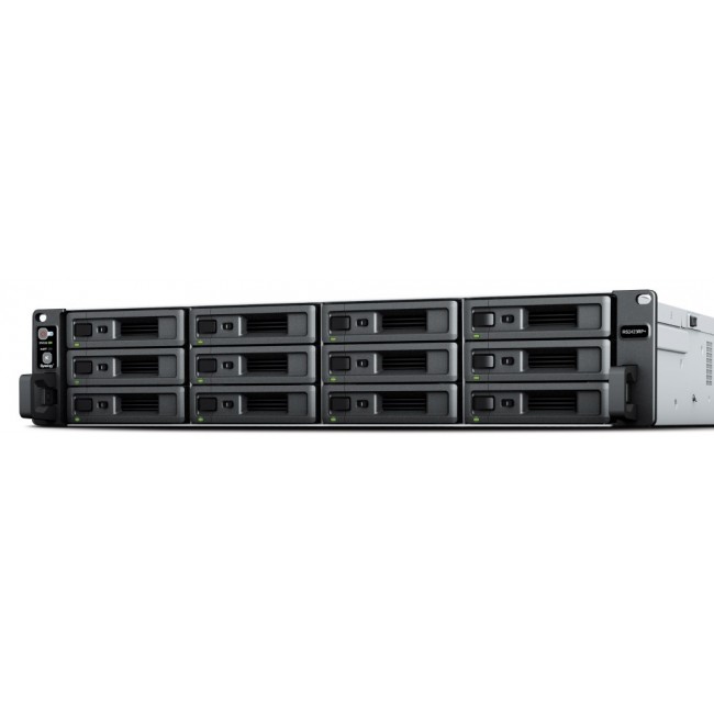 Synology RackStation RS2423RP+ NAS/storage server Rack (2U) Ryzen Embedded V1780B 8 GB DDR4 0 TB DiskStation Manager Black, Grey