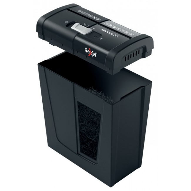 Rexel Secure S5 paper shredder Strip shredding 70 dB Black