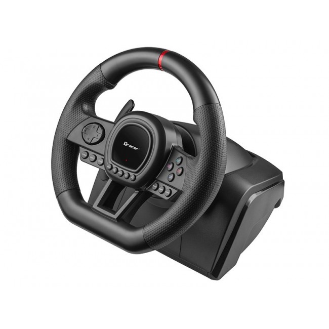 Tracer TRAJOY47345 Gaming Controller Black Steering Wheel + Pedals PlayStation 4, PlayStation 3, Xbox One, Xbox 360, Switch, PC Tracer TRAJOY47345 Gaming Controller Black Steering Wheel + Pedals PlayStation 4, PlayStation 3, Xbox One, Xbox 360, Switch, PC