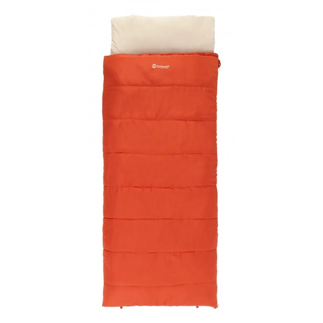 Outwell Contour Lux Adult Rectangular sleeping bag Polyester Red