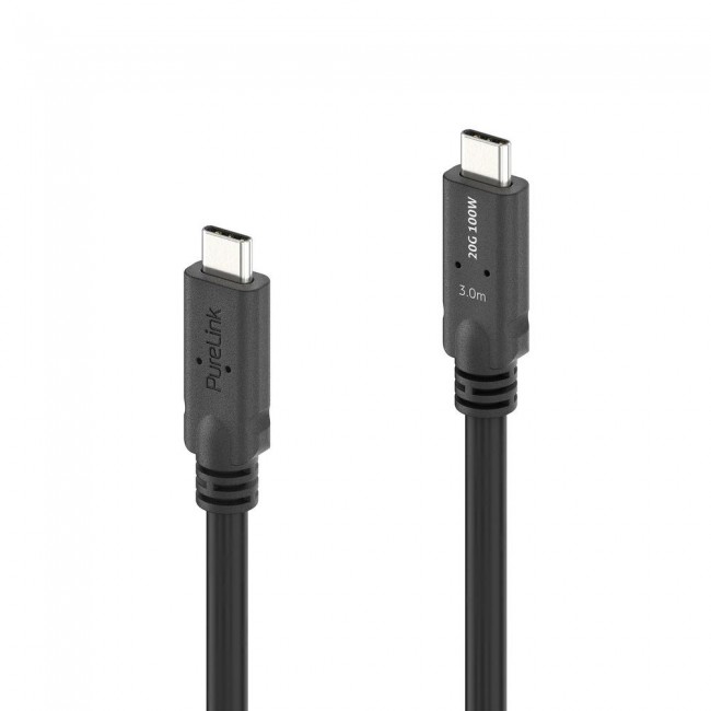 PureLink PI6600-030 USB cable USB4 Gen 2x2 3 m USB C 20 Gbit/s 100 W Black