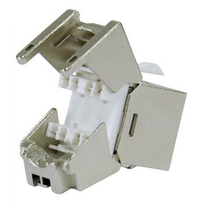 Equip Cat.6A Slim Keystone Jack, Toolfree, Shielded, 8pcs/set