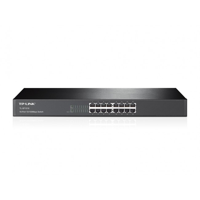 TP-Link TL-SF1016 Unmanaged Fast Ethernet (10/100) 1U Black