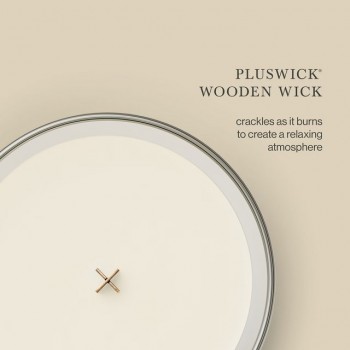 Scented Candle, Large WOODWICK White Teak 609.5 g, 1 piece