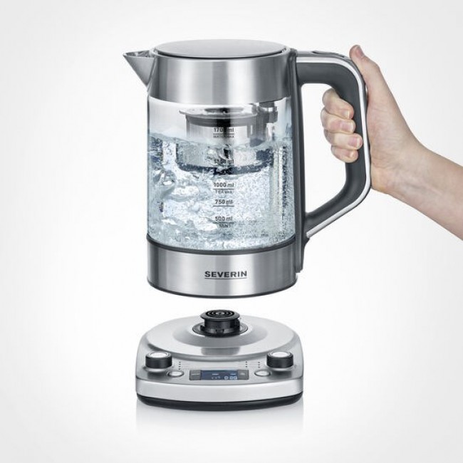Severin WK 3422 electric kettle 1.7 L 3000 W Stainless steel
