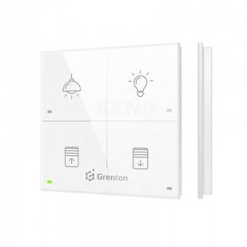 GRENTON TOUCH PANEL/ 4 TOUCH FIELDS/ TF-BUS/ WHITE GLASS FRONT