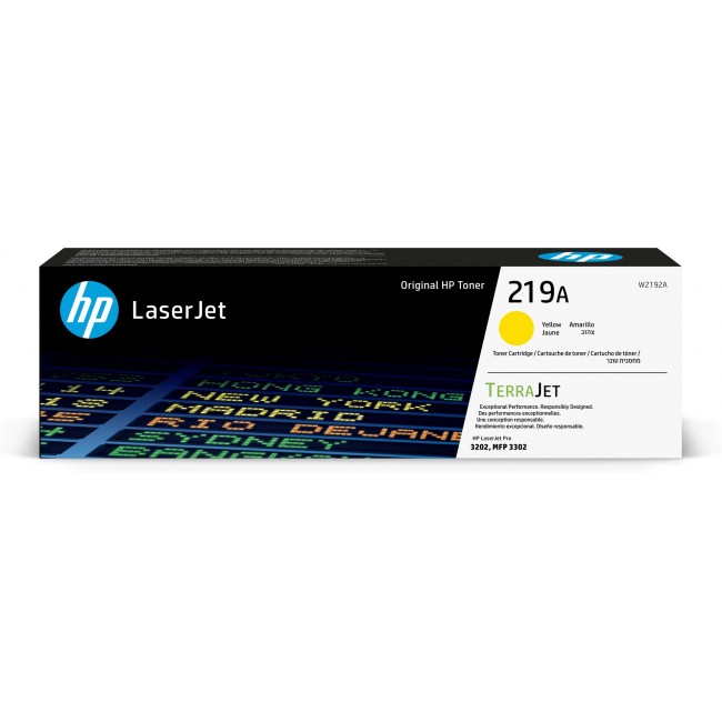 HP 219A Yellow Original LaserJet Toner Cartridge HP 219A Yellow Original LaserJet Toner Cartridge