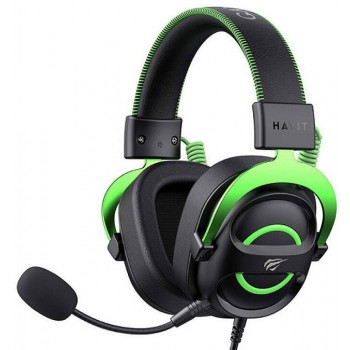 Havit H2002E - gaming headphones, black and green