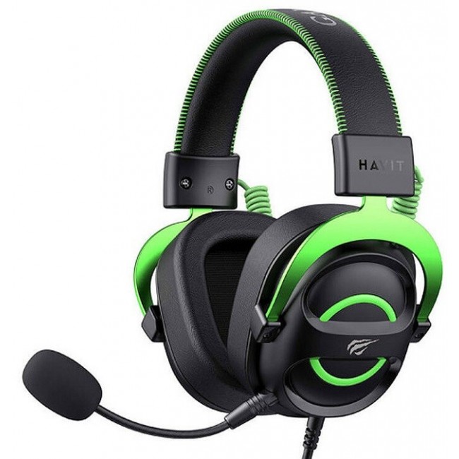 Havit H2002E - gaming headphones, black and green