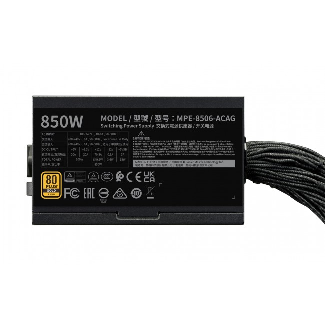 Cooler Master MWE GOLD 850 V3 ATX 3.1 Non-Modular
