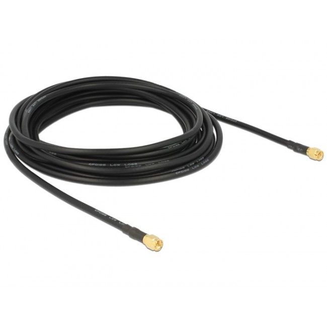 DeLOCK 88891 coaxial cable LMR195 5 m Black