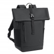Rivacase Eden backpack Roll top backpack Black Polyester, PU leather