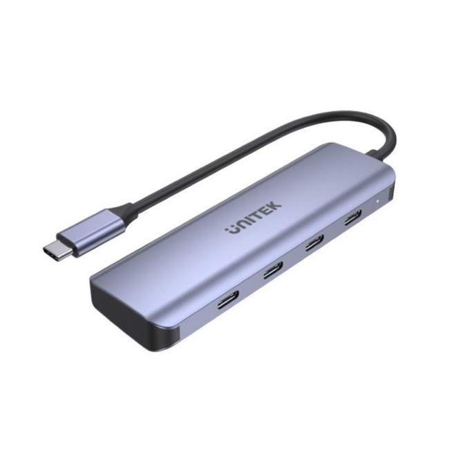 UNITEK uHUB Q4 USB 3.2 Gen 1 (3.1 Gen 1) Type-C 5000 Mbit/s Grey