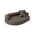 GO GIFT Oval sofa - pet bed brown - 100 x 65 x 10 cm