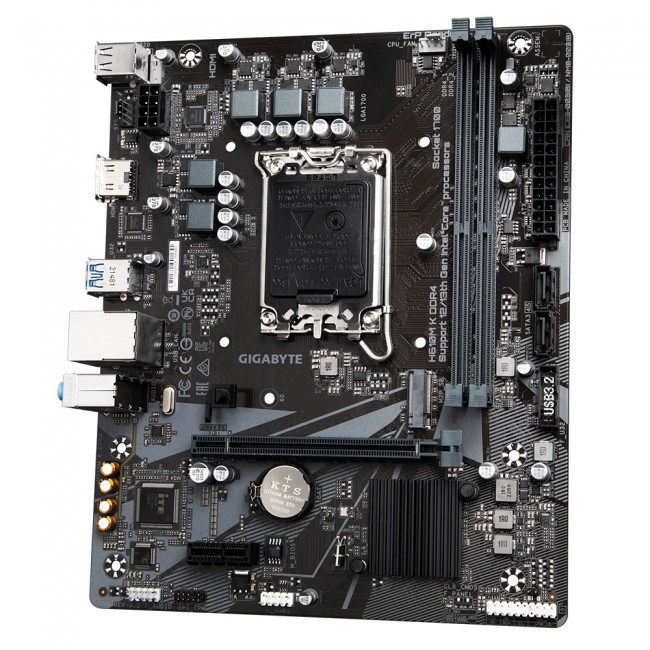 GIGABYTE H610M K DDR4 Motherboard - Supports Intel Core 14th Gen CPUs, up to 3200MHz DDR4, 1xPCIe 3.0 M.2, GbE LAN, USB 3.2 Gen 1 GIGABYTE H610M K DDR4 Motherboard - Supports Intel Core 14th Gen CPUs, up to 3200MHz DDR4, 1xPCIe 3.0 M.2, GbE LAN, USB 3.2 Gen 1